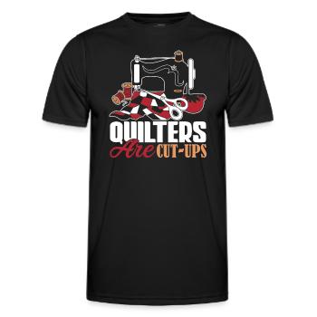 Quilter Quilters Are Cut Ups - Men's Functional T-Shirt - black - Front - AI Model Male 178 dark (178cm)
