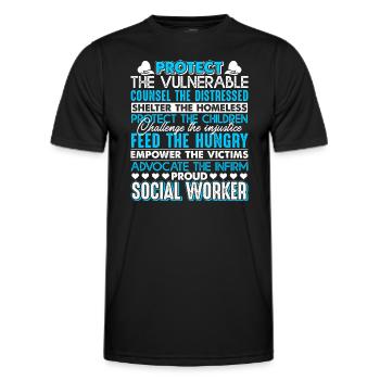Social Worker Proud Social Worker - Men's Functional T-Shirt - black - Front - AI Model Male 178 dark (178cm)