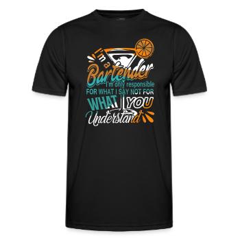 Bartender I'm A Bartender - Men's Functional T-Shirt - black - Front - AI Model Male 178 dark (178cm)