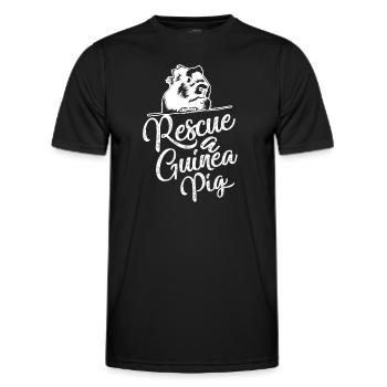 Guinea Pig Rescue A Guinea Pig - Men's Functional T-Shirt - black - Front - AI Model Male 178 dark (178cm)