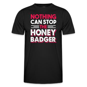 Honey Badger Nothing Can Stop Honey Badger - Men's Functional T-Shirt - black - Front - AI Model Male 178 dark (178cm)