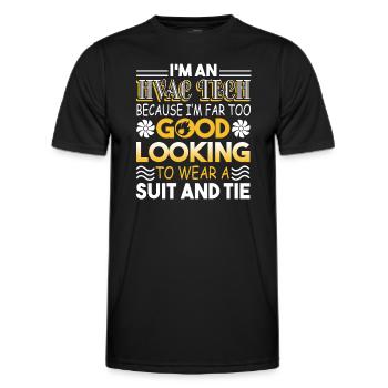 HVAC Technician I'm An HVAC Technician - Men's Functional T-Shirt - black - Front - AI Model Male 178 dark (178cm)