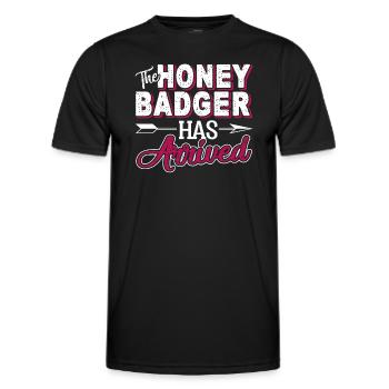 Honey Badger The Honey Badger Has Arrived - Men's Functional T-Shirt - black - Front - AI Model Male 178 dark (178cm)