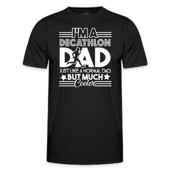 Decathlon Decathlon Dad Is Cooler - Men's Functional T-Shirt - black - Front - AI Model Male 178 dark (178cm)