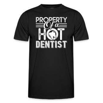Dentist Property Of A Hot Dentist - Men's Functional T-Shirt - black - Front - AI Model Male 178 dark (178cm)