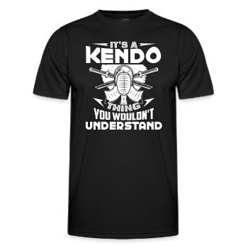 Kendo It's a Kendo Thing - Men's Functional T-Shirt - black - Front - AI Model Male 178 dark (178cm)