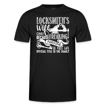 Locksmith Locksmith's Wife - Men's Functional T-Shirt - black - Front - AI Model Male 178 dark (178cm)