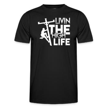 Lineman Lineman Livin The High Life - Men's Functional T-Shirt - black - Front - AI Model Male 178 dark (178cm)