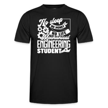 Mechanical Engineer Mechanical Engineering Student - Men's Functional T-Shirt - black - Front - AI Model Male 178 dark (178cm)