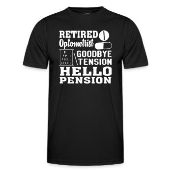 Optometrist Retired Optometrist Goodbye Tension - Men's Functional T-Shirt - black - Front - AI Model Male 178 dark (178cm)