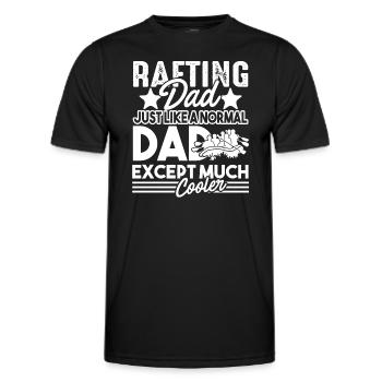 Rafting Rafting Dad Is Cooler - Men's Functional T-Shirt - black - Front - AI Model Male 178 dark (178cm)