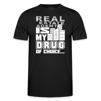 Real Estate Agent Real Estate Agent Choice - Men's Functional T-Shirt - black - Front - AI Model Male 178 dark (178cm)
