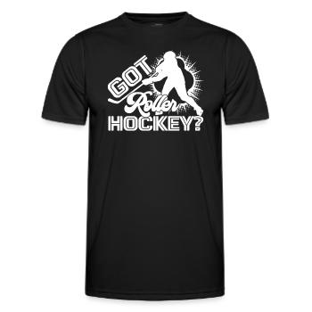 Roller Hockey Got Roller Hockey - Men's Functional T-Shirt - black - Front - AI Model Male 178 dark (178cm)