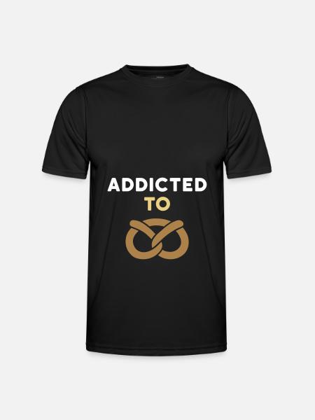 Accro au bretzel (bretzel) - T-shirt sport Homme - noir