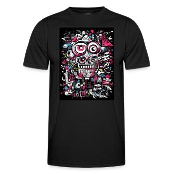 [MB] Imaginative monkey view - Men's Functional T-Shirt - black - Front - AI Model Male 178 dark (178cm)