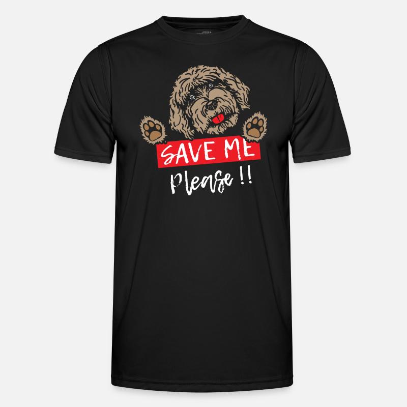Save Me Dog Please Männer Funktions-T-Shirt