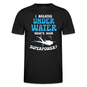 Funny Scuba Diving - Männer Funktions-T-Shirt - Schwarz - Vorne - AI Model Male 178 dark (178cm)