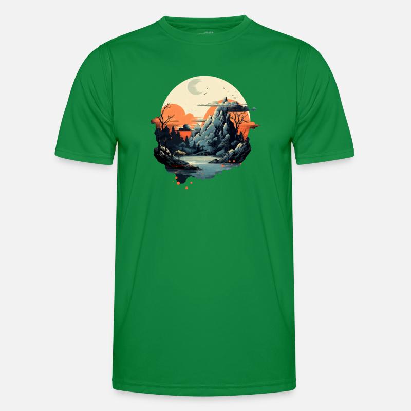 Landschaft Männer Funktions-T-Shirt