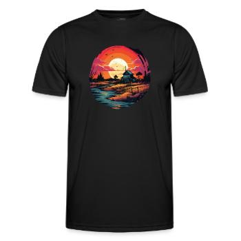 Landschaft - Männer Funktions-T-Shirt - Schwarz - Vorne - AI Model Male 178 dark (178cm)