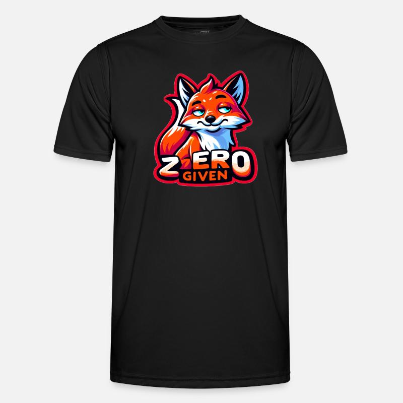 Zero Given - Fuchs Illustration - Männer Funktions-T-Shirt - Schwarz