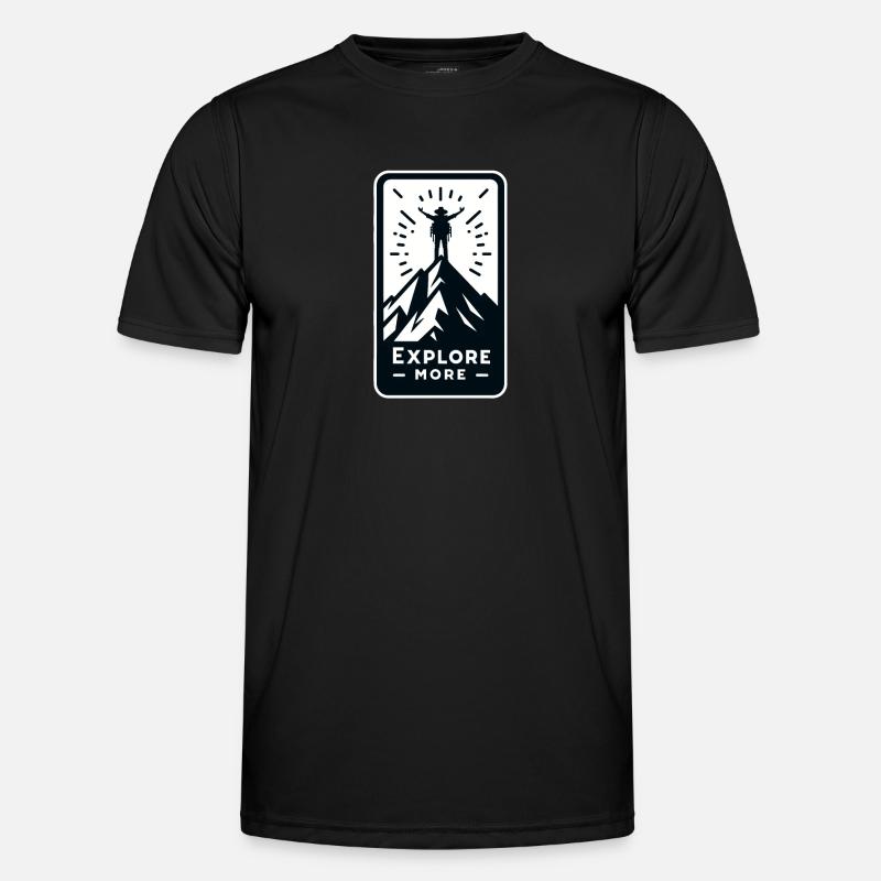 Explore more - Wanderer - Men's Functional T-Shirt - black