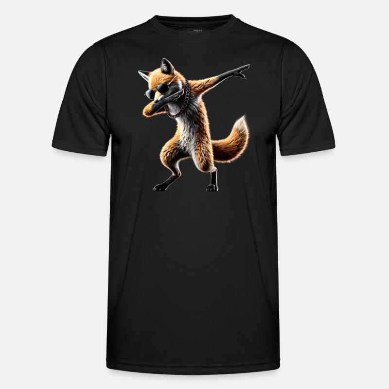 Funny Dabbing Fox Dance Animal Lover Dab Men's Functional T-Shirt