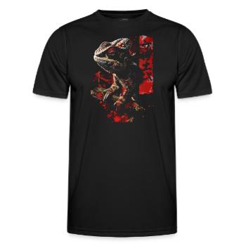 Terrarium de reptiles safari caméléon japonais - T-shirt sport Homme - noir - Devant - AI Model Male 178 dark (178cm)