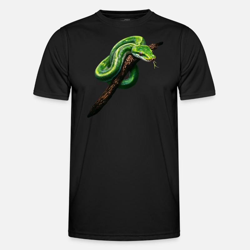 Arbre vert Python Serpents Amoureux Terrarium T-shirt sport Homme