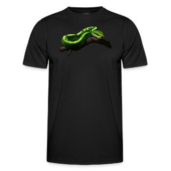 Arbre vert Python Serpents Amoureux Terrarium - T-shirt sport Homme - noir - Devant - AI Model Male 178 dark (178cm)