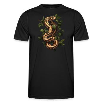 Roi Python Serpents Amoureux Terrarium Python - T-shirt sport Homme - noir - Devant - AI Model Male 178 dark (178cm)