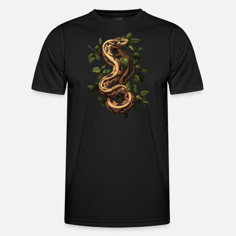 Königspython Schlangen Liebhaber Terrarium Python - Männer Funktions-T-Shirt - Schwarz