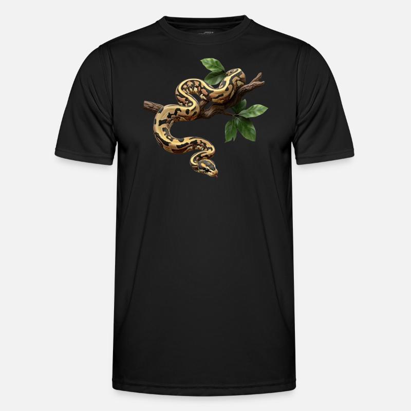 Königspython Schlangen Liebhaber Terrarium Python - Männer Funktions-T-Shirt - Schwarz
