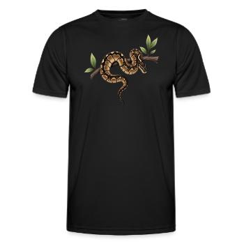 Roi Python Serpents Amoureux Terrarium Python - T-shirt sport Homme - noir - Devant - AI Model Male 178 dark (178cm)