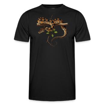 Roi Python Serpents Amoureux Terrarium Python - T-shirt sport Homme - noir - Devant - AI Model Male 178 dark (178cm)