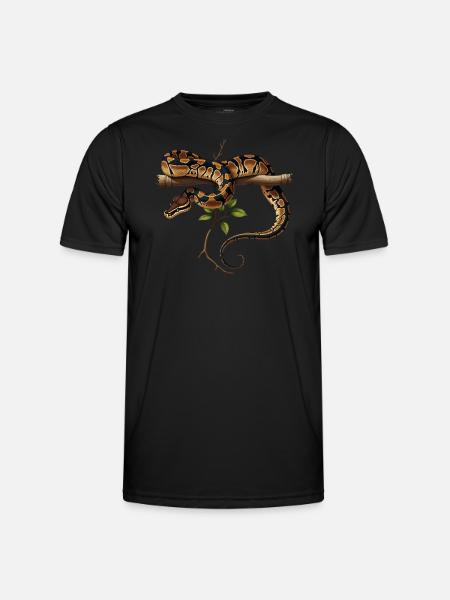 Königspython Schlangen Liebhaber Terrarium Python - Männer Funktions-T-Shirt - Schwarz