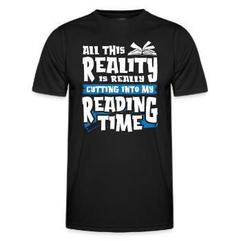 Perfect Reading - Men's Functional T-Shirt - black - Front - AI Model Male 178 dark (178cm)