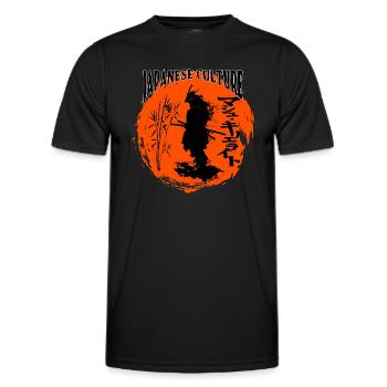 Samurai Krieger Ninja Japan Sonne - Männer Funktions-T-Shirt - Schwarz - Vorne - AI Model Male 178 dark (178cm)