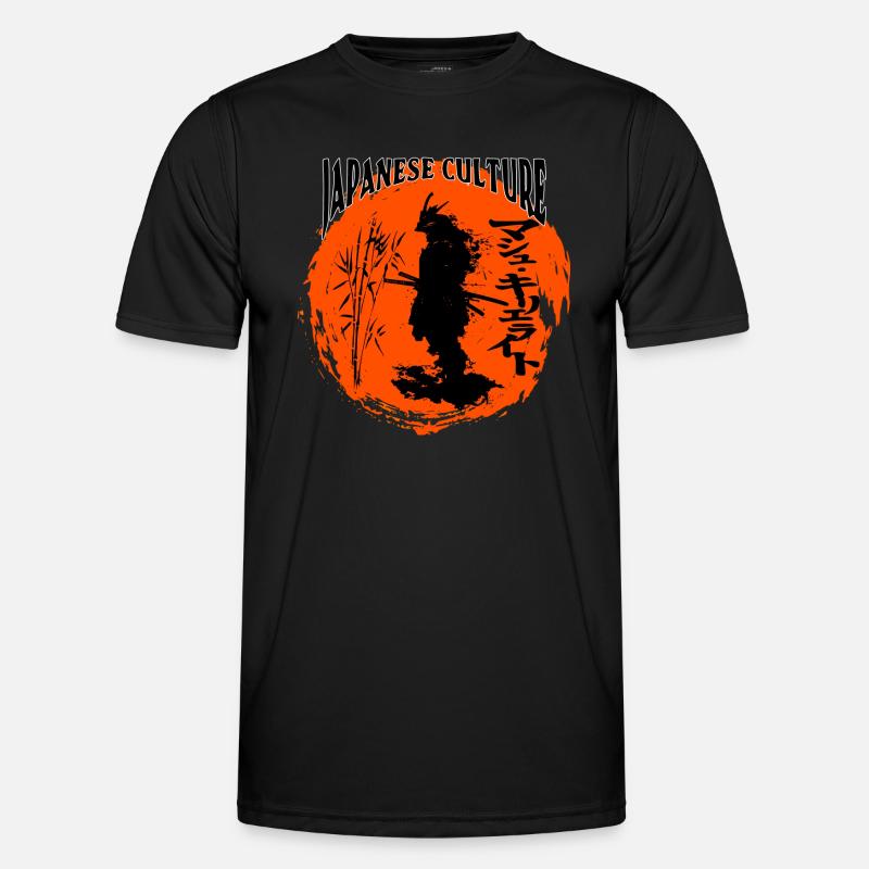 Samurai Krieger Ninja Japan Sonne Männer Funktions-T-Shirt
