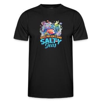 Reef dreams and salty seas - Reef - Men's Functional T-Shirt - black - Front - AI Model Male 178 dark (178cm)