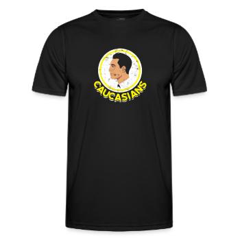 Caucasians - Ethnic Identity - Men's Functional T-Shirt - black - Front - AI Model Male 178 dark (178cm)