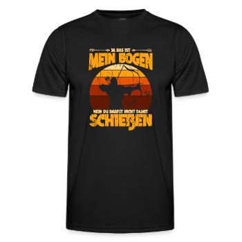 Ja Das Ist Mein Bogen Nein Du Darfst Nicht Damit - Men's Functional T-Shirt - black - Front - AI Model Male 178 dark (178cm)
