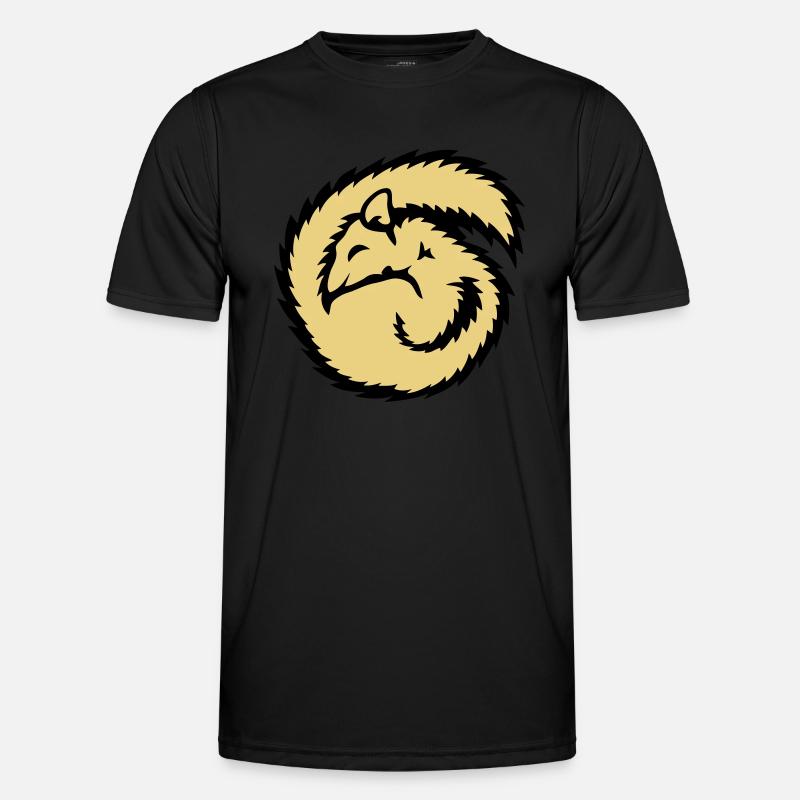 Lieertier schlafen schlafe winterschlaf - Männer Funktions-T-Shirt - Schwarz