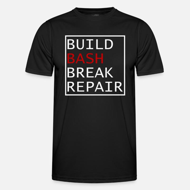 Build bash break repair - Men's Functional T-Shirt - black