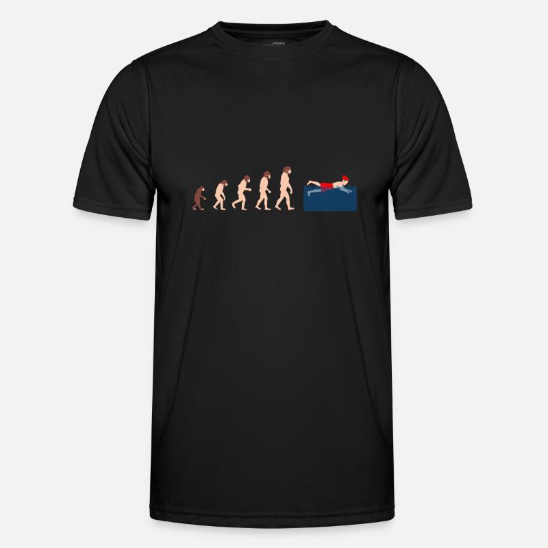 Evolution winter swimming Funny gift idea - Men's Functional T-Shirt - black