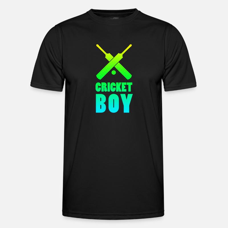 Cricket Boy Cricket Player Funny gift idea - Men's Functional T-Shirt - black