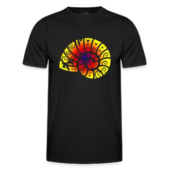 Maori Ammonit Polynesian Tribal Tattoo Geschenk - Männer Funktions-T-Shirt - Schwarz - Vorne - AI Model Male 178 dark (178cm)