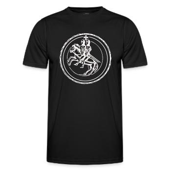 Templerorden Siegel der Tempelritter Geschenkidee - Männer Funktions-T-Shirt - Schwarz - Vorne - AI Model Male 178 dark (178cm)