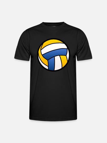 piłka sportowa do siatkówki waterpolo - Funkcjonalna koszulka męska - czarny