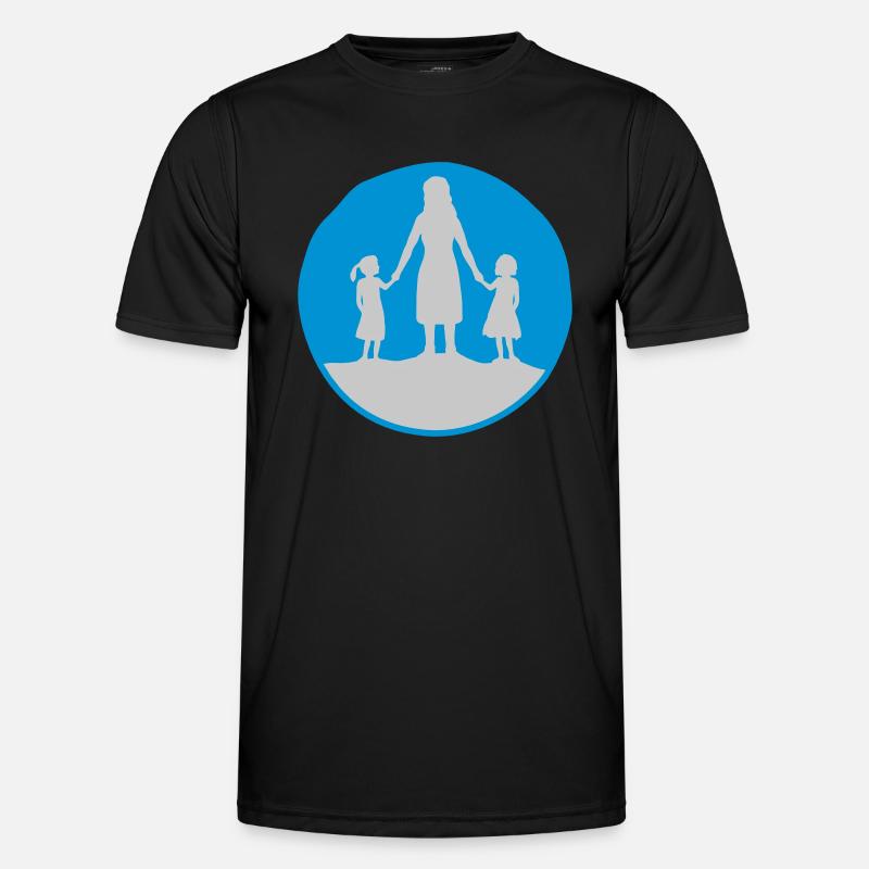 Kreis 2 Töchter Mutter - Männer Funktions-T-Shirt - Schwarz