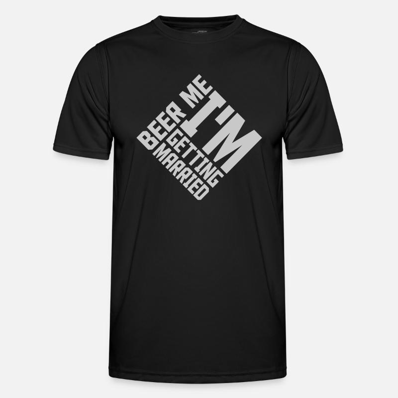 Beer Me Getting Married - Men's Functional T-Shirt - black